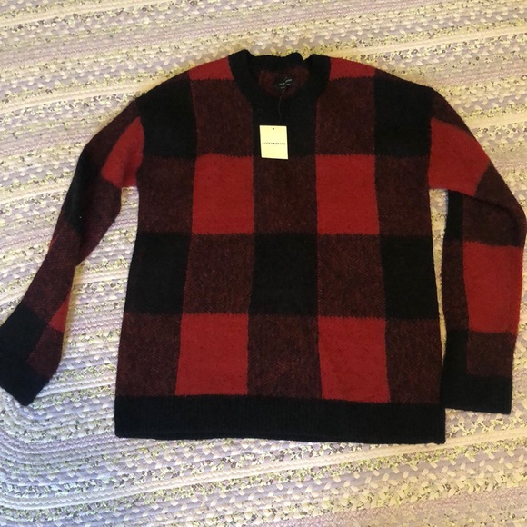 Lucky Brand Sweaters - Lucky Brand red and black checkered sweater!